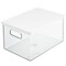 mDesign Small Plastic Stacking Kitchen Bin Box with Handles/Lid